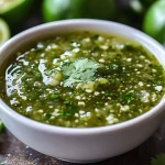 Sauce aus gerösteten Tomatillos und Koriander First Image First Image