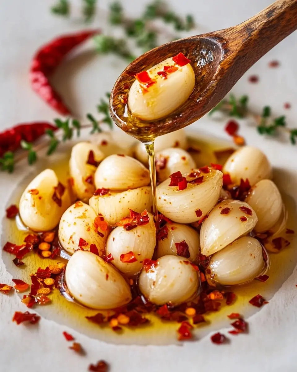 Konfierter Knoblauch mit Chiliflocken: Irresistibly Bold Flavor!
