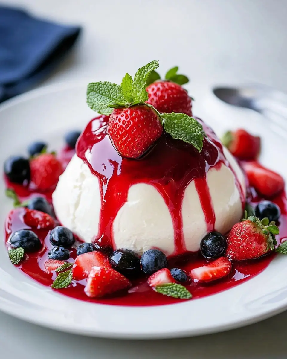Joghurt-Bombe mit Erdbeer-Spiegel – cremig und unwiderstehlich!
