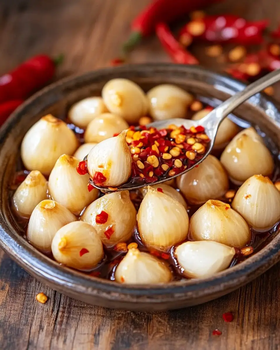 Konfierter Knoblauch mit Chiliflocken: Bold Flavor Unleashed!