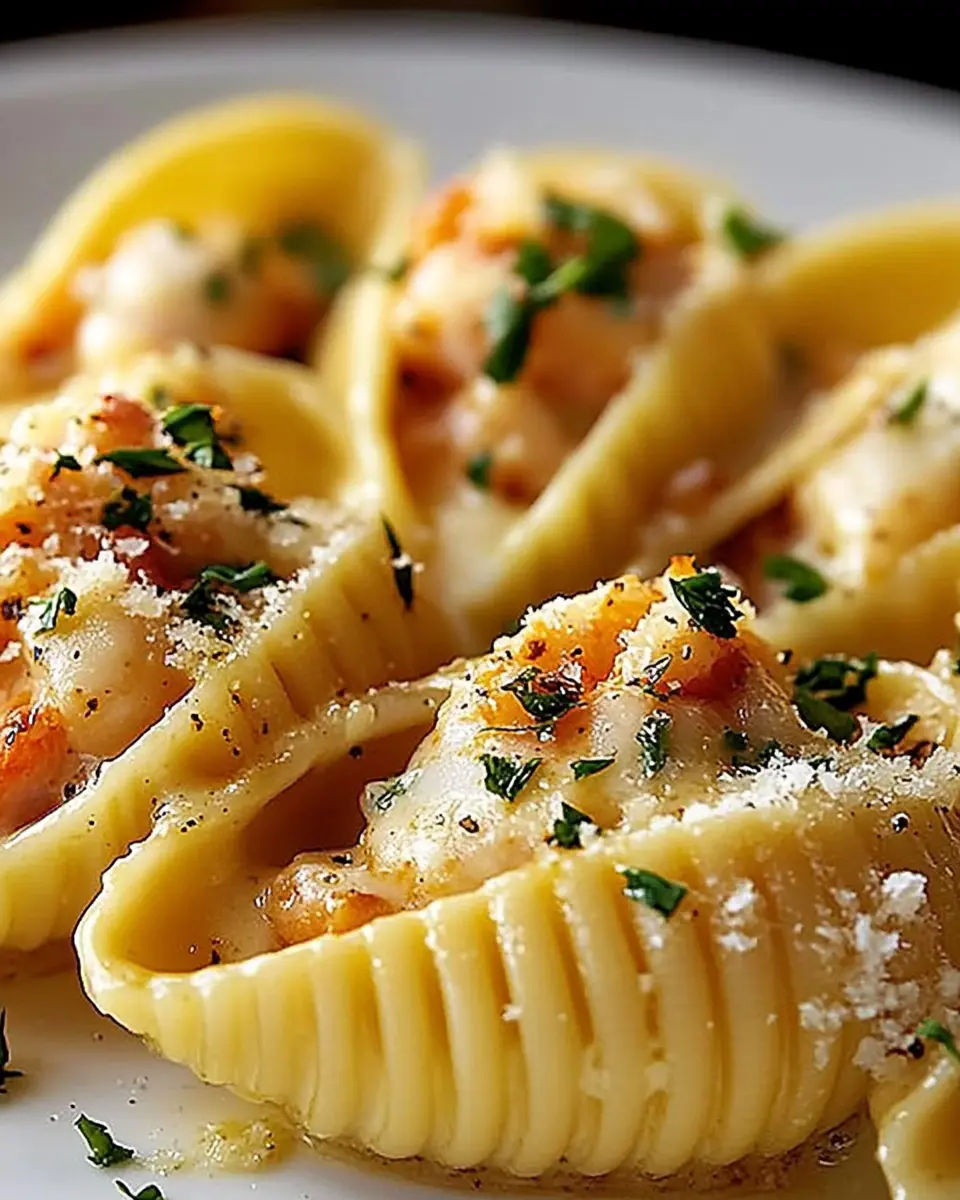 Cremige gefüllte Muschelnudeln: Indulgent Seafood Delight