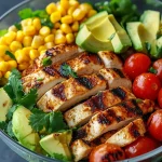 Hähnchensalat mit Avocado und Mais First Image First Image