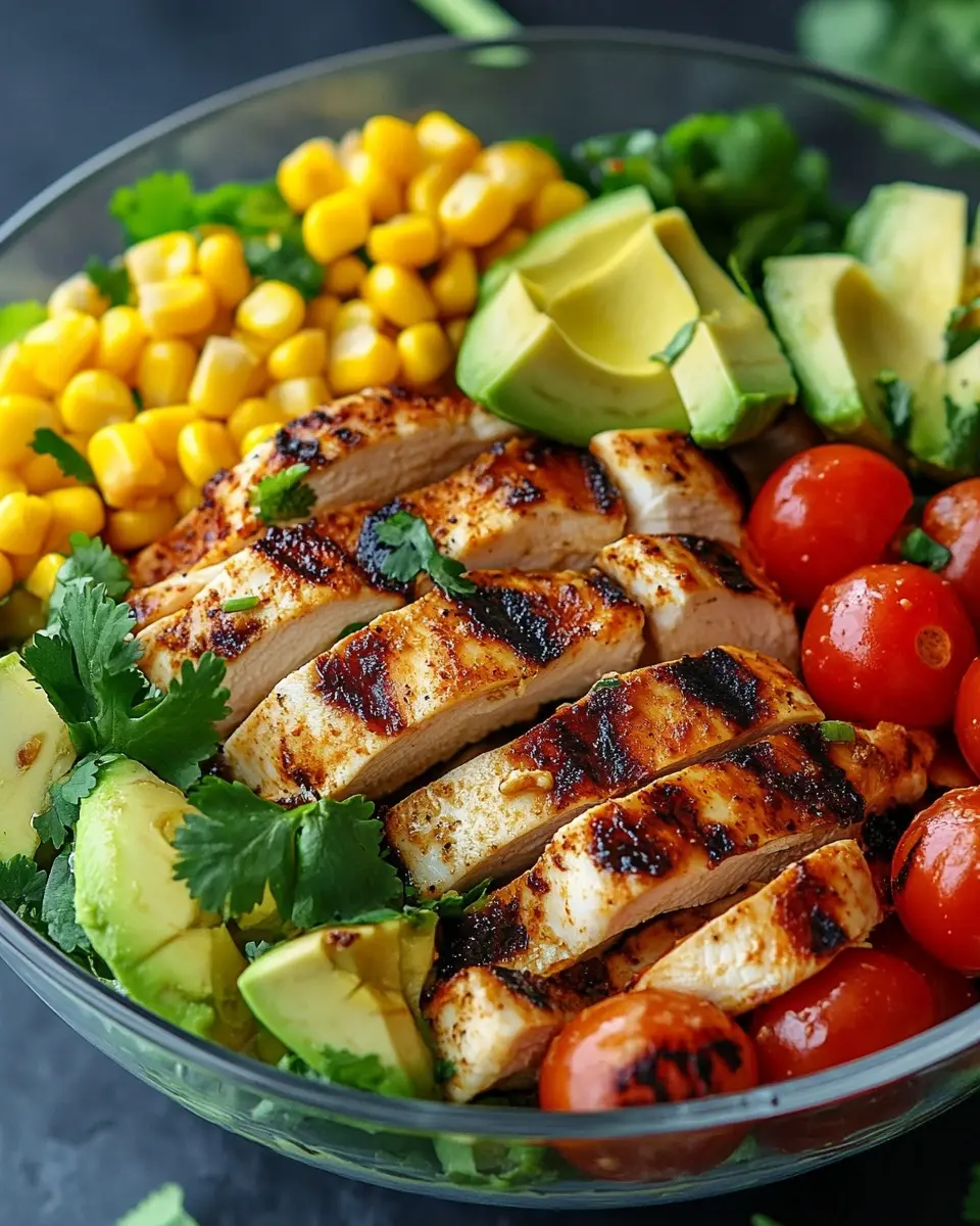 Hähnchensalat mit Avocado und Mais: Best Ever Fresh Delight