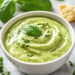 Cremige Avocado-Basilikum-Sauce First Image First Image