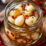 Konfierter Knoblauch mit Chiliflocken First Image First Image