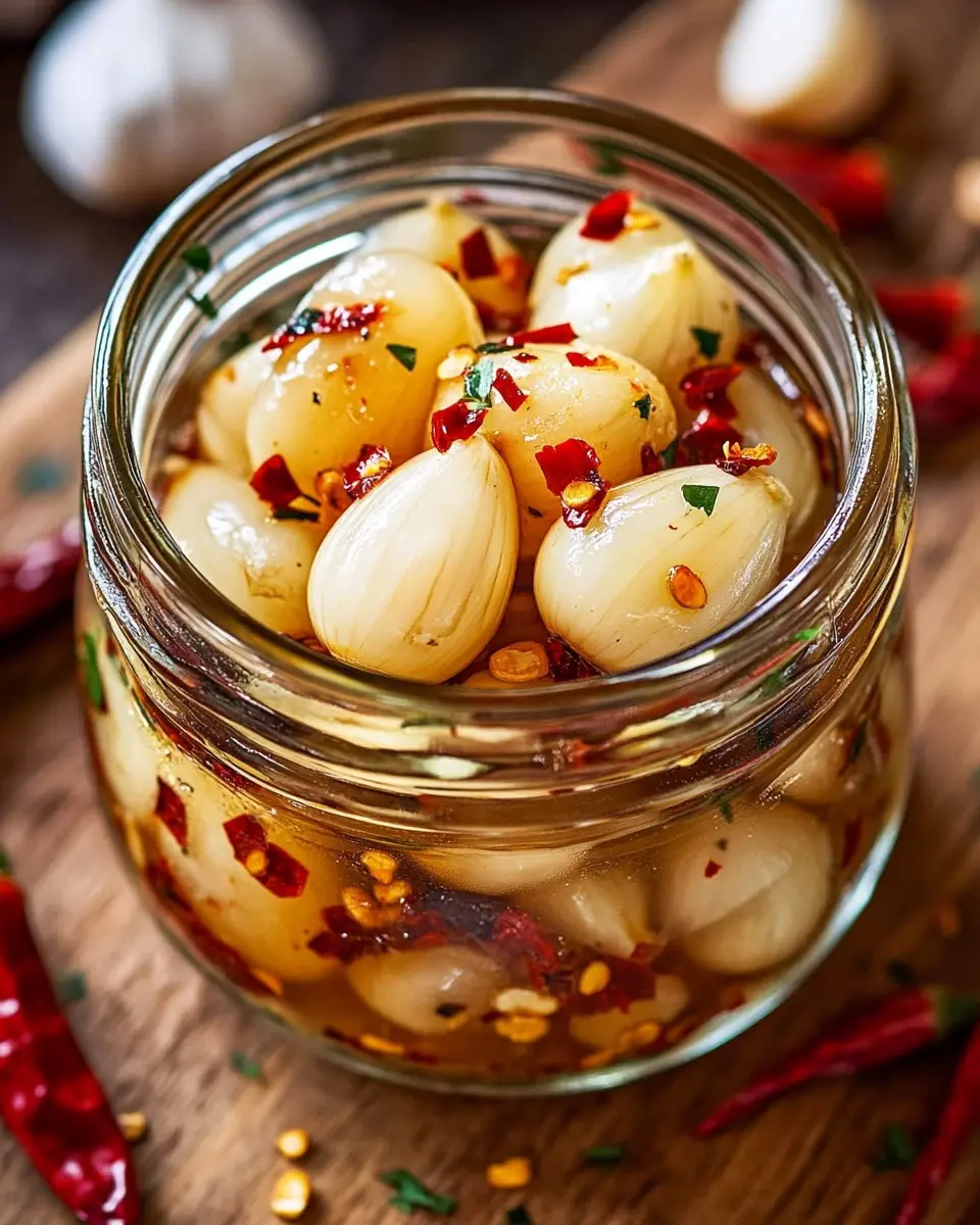 Konfierter Knoblauch mit Chiliflocken: Irresistibly Flavorful Delight
