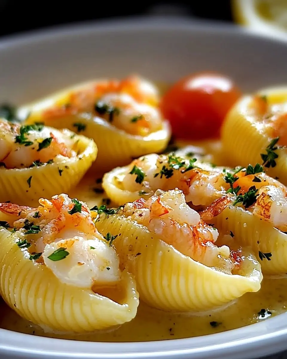Cremige gefüllte Muschelnudeln: Indulgent Seafood Bliss