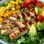 Hähnchensalat mit Avocado und Mais First Image First Image