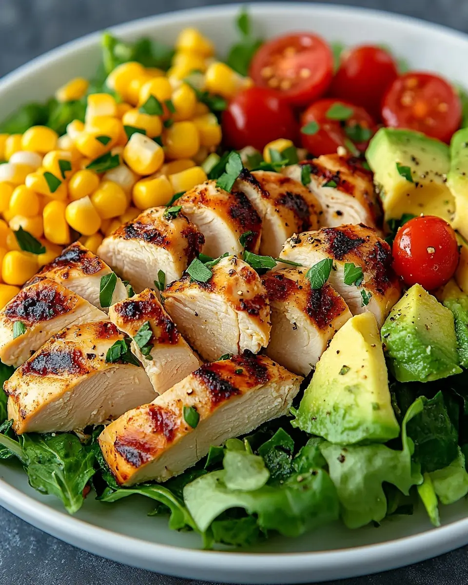Hähnchensalat mit Avocado und Mais: The Best Fresh Delight