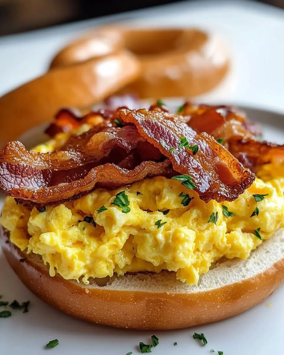 Bagel mit Rührei und Speck: The Indulgent Breakfast Delight