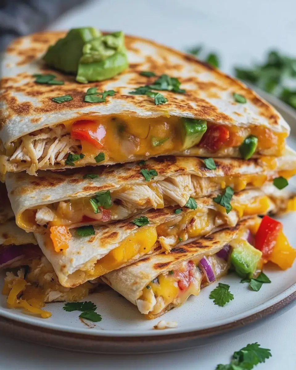 Hähnchen-Käse-Quesadillas mit Gemüse und Avocado: Irresistibly Cheesy! 5 btjpspwzpyj8nynowfvt