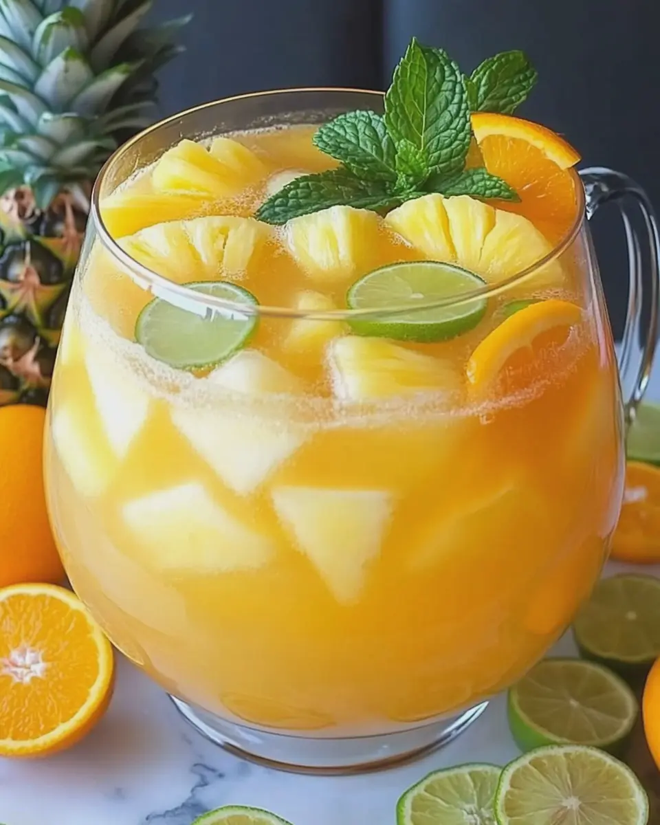 Tropischer Ananas-Limonaden-Punsch: Refreshingly Sweet Bliss