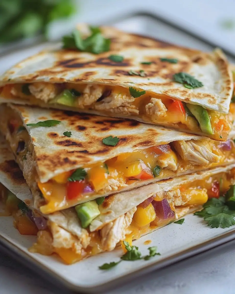 Hähnchen-Käse-Quesadillas mit Gemüse und Avocado: Irresistibly Cheesy! 6 tkubranstfihdddsk780