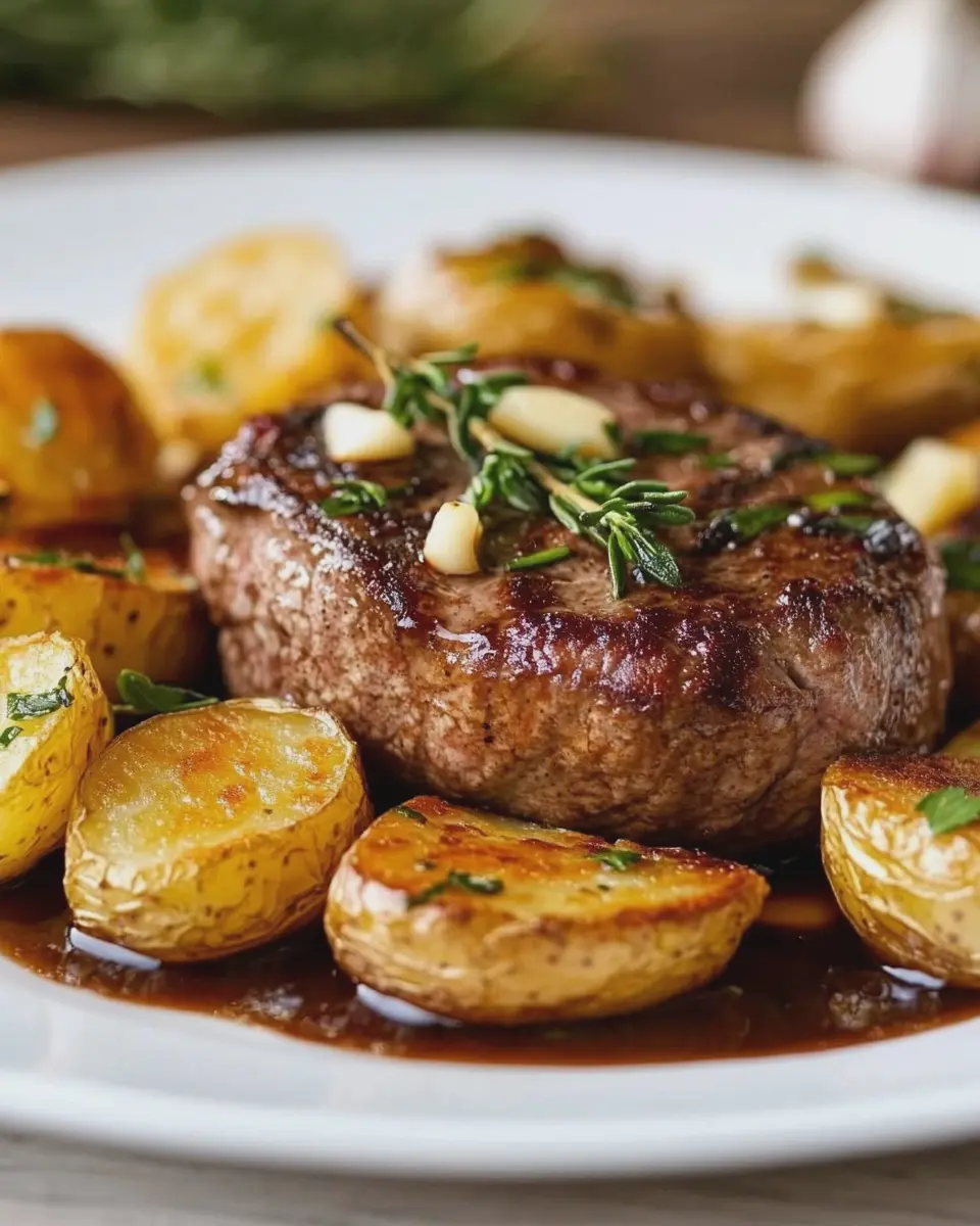 Filet mit Knoblauch und Kartoffeln: Indulgent Home Feast 6 y5g92cedbgjjtpcwhyig