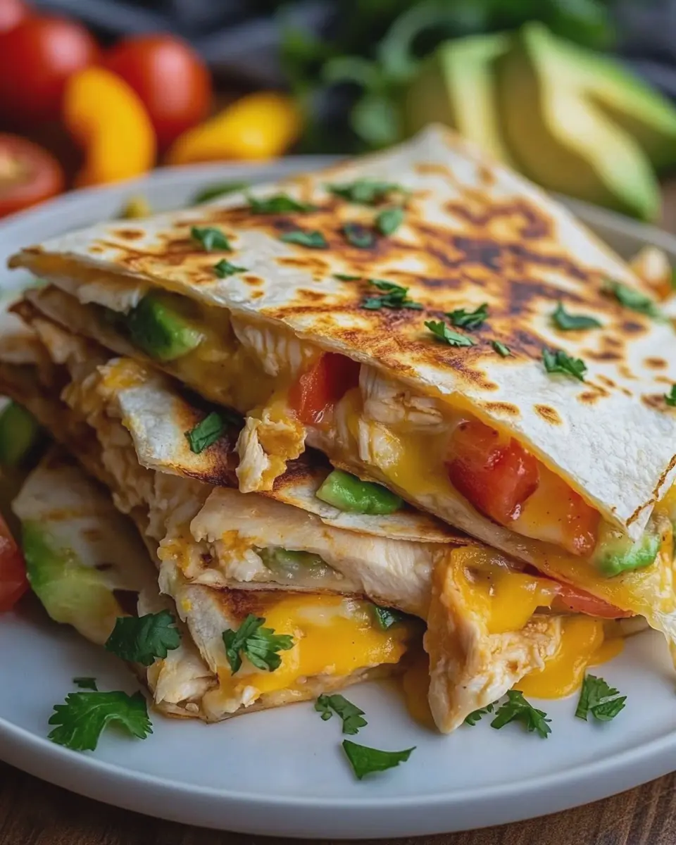 Hähnchen-Käse-Quesadillas: Irresistibly Cheesy with Veggies!